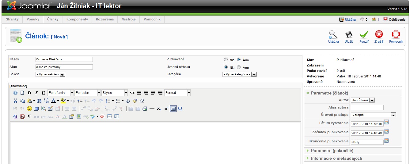 Joomla - nový obrázok