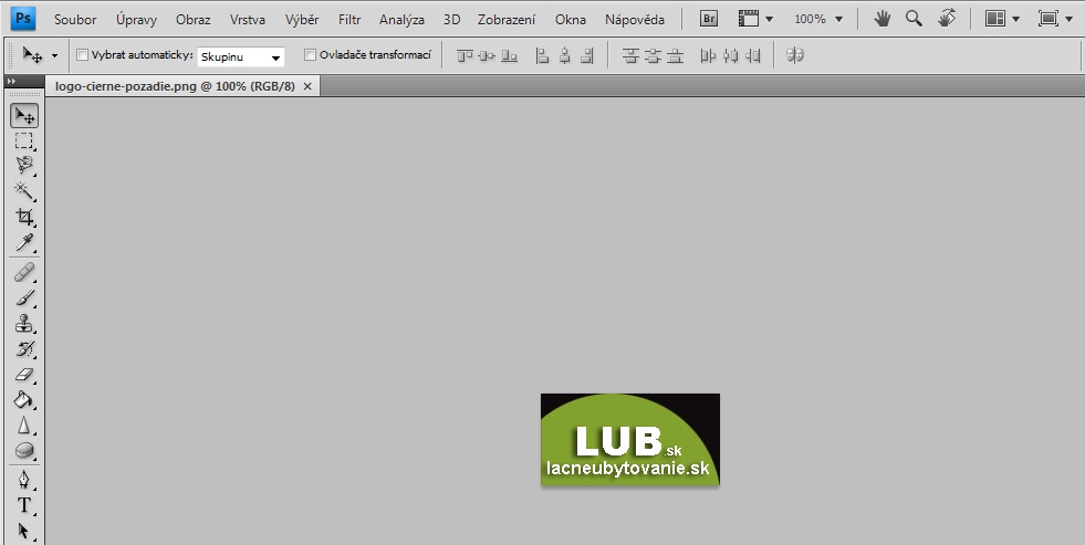 Adobe Photoshop - otvorenie loga