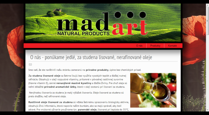 Referencia www.madart.sk - tvorba www stránky od Ján Žitniak