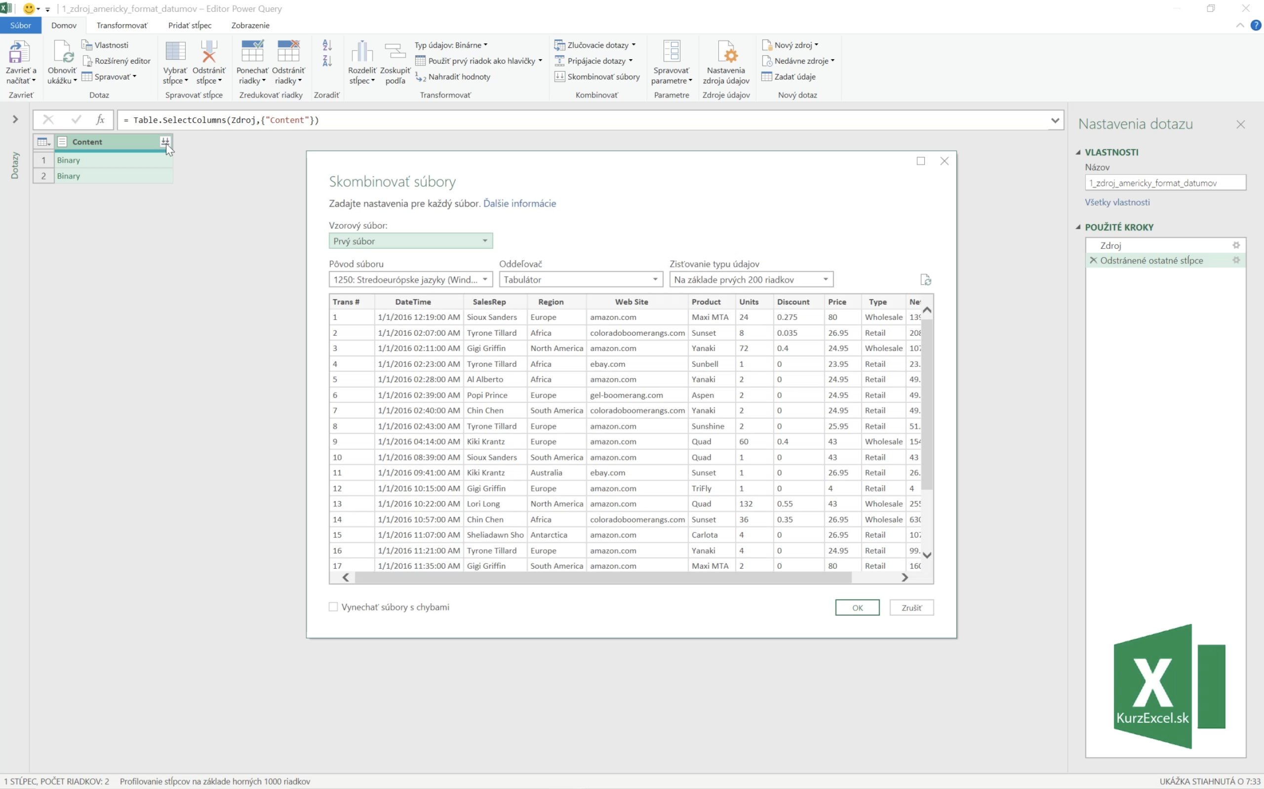 Úvod do Power Query v Microsoft Excel